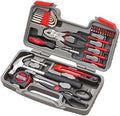 Apollo Tools 39 Piece General Household Tool Set, Red/Black DT9706