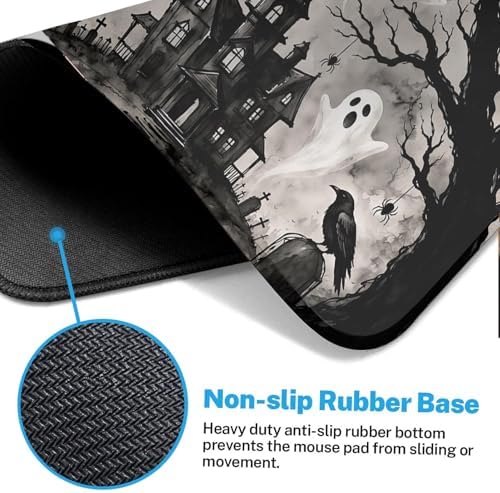 Britimes Large Mouse Pad, Mouse Pad, 31.5 x 15.7 Inch, Halloween Horror