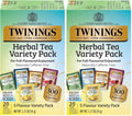 Twinings Herbal Tea Variety Pack, 20 Count (Pack of 2), Formerly Assorted Herbal, Includes 5 Flavours, Naturally Caffeine-Free, Enjoy Hot or Iced, 20 Teabags