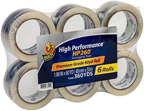Duck HP260 High Performance Packing Tape Refills, 6 Rolls