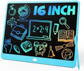 TEKFUN 16" LCD Writing Tablet for Kids & Family, Large Reusable Writing Pad for Homework, Notes Daily Use, Screen-Free Drawing & Note Board for Home, School,Travel (Blue)