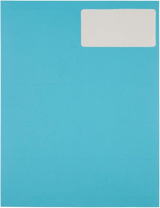 JAM PAPER Shipping Address Labels - Standard Mailing - 2 x 4 - Blue - 120/Pack
