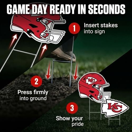 NFL Logo & Helmet 2 Pack Yard Sign Set