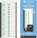 Lathem Weekly Employee Time Card Pack, 100 Count (E8-100)