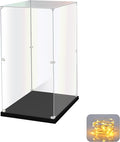 KOLIPI Acrylic Display Case for Collectibles Assemble Clear Acrylic Display Box for Lego Alternative Glass Case for Showcasing Figures Doll Toys Home Storage(10x10x15.7 inch, 25x25x40 cm) | Plexiglass Box for Lego Figures Dolls Models, Dustproof Protec...