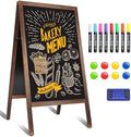 A Frame Chalkboard Sign, 40" x 20" Extra Large Wooden A-Frame Sign Board
