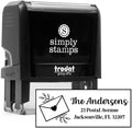 Custom Floral Address Stamp | Choose from 12 Designs | Multiple Ink Color Options | Envelope Return Address Stamp for Couple or Family (Design 3, Large)