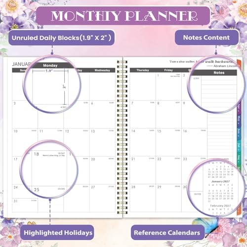 2027-2029 Monthly/Calendar Planner - 3 Year Monthly Planner 2027-2029