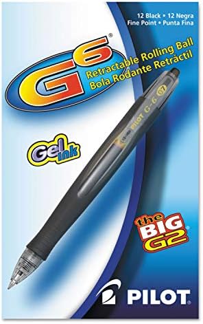 PILOT G2 Premium Gel Pens, Fine Point 0.7mm, Black Ink, 12-Pack