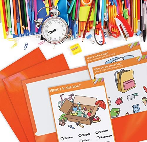 Better Office Products 2 Pocket Glossy Laminated Paper Folders, Letter Size, Orange Paper Portfolios, Box of 25 Orange Folders