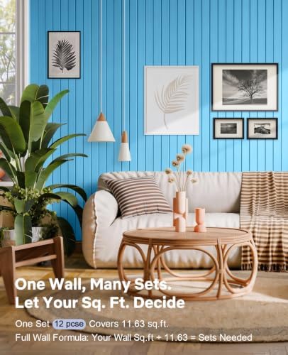 48" x 36" Large Cork Bulletin Board Tiles, Peel and Stick Felt Wall Panels for Vision, Message Center, Picture and Prayer Board for Office, Dorm, Room and Desk Decor(Aqua Blue)