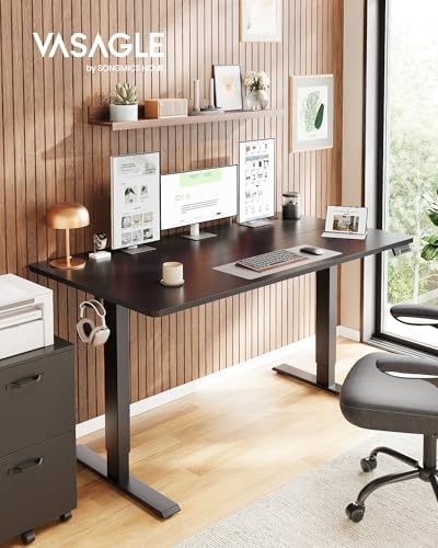 VASAGLE Electric Standing Desk, Height Adjustable, 55.1 x 27.6 Inches