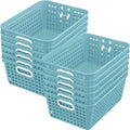 Really Good Stuff Large Plastic Book Baskets, 13.25" by 10" by 5.5"-12-Pack