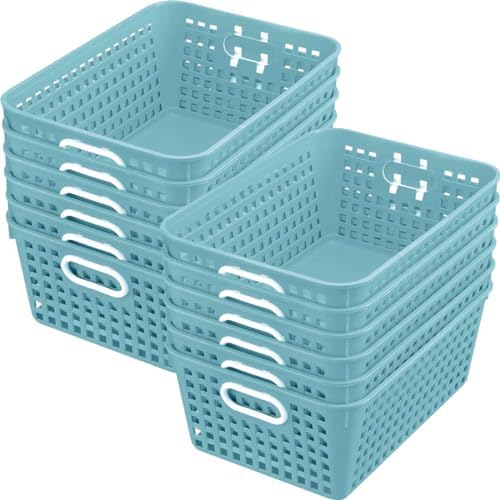 Really Good Stuff Large Plastic Book Baskets, 13.25" by 10" by 5.5"-12-Pack
