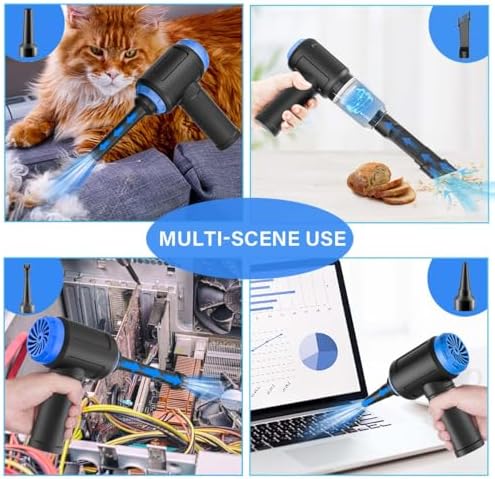 Meudeen Air Duster - Computer Vacuum Cleaner - for Keyboard Cleaning - Cordless Canned Air - 110000RPM Powerful PC Cleaner(VC08)