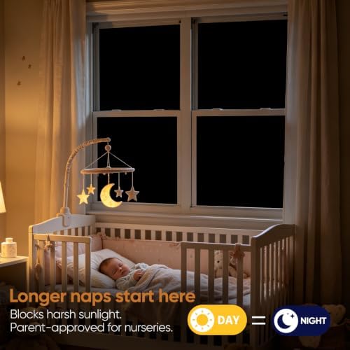SUNBABY Blackout Window Film, 100% Light Blocking Static Cling, 23.6"x78.7"