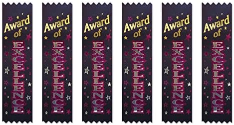 Beistle Award of Excellence Value Ribbons, 11/2 by 61/4-Inch, 30-Pack,Multicolored
