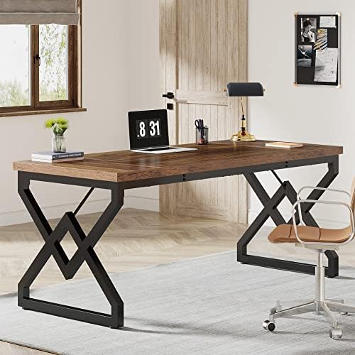 Tribesigns 63 inch Executive Desk, Industrial Computer Desk for Home Office