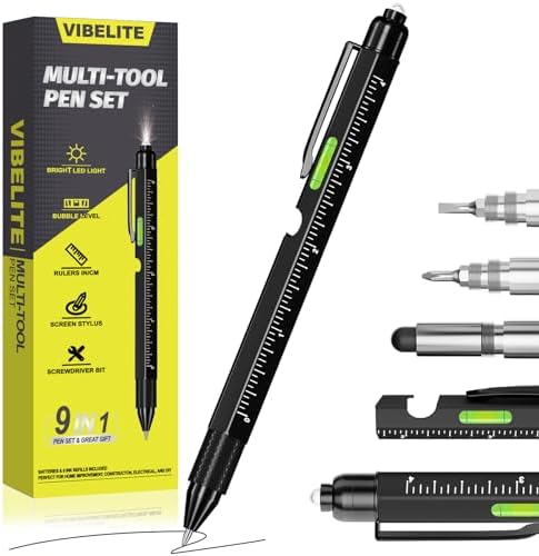 9 in 1 Multitool Pen Set, Black, 1 Pack