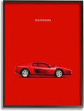 The Stupell Home Décor Collection Minimal Bright Bold and Shiny Testarossa Red Car Poster Framed Giclee Texturized Art, Multi-Color | Stupell Industries · By Mark Rogan · Ready to hang once unboxed · Printed in Johnston · Rhode Island · Made in USA
