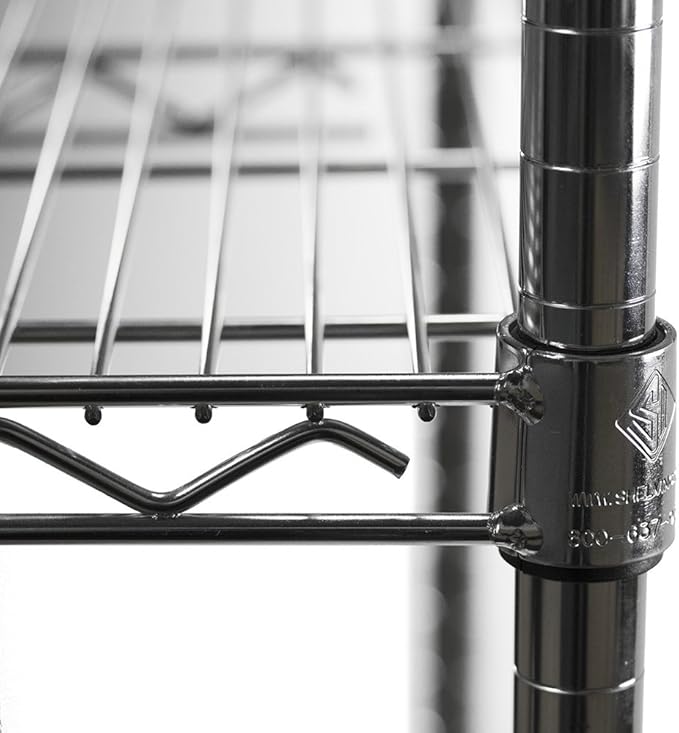 Shelving Inc. 8" d x 36" w Chrome Wire Shelving with 3 Tier Shelves, Weight Capacity 800lbs Per Shelf