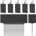 MECCANIXITY Plastic Seals Shipping Tags, for Basket Labels Cable Labels Tags Product Identification Tags, Logistics Marking, Outdoor Tagging, 3.1x3.9 Inch Black 50Packs