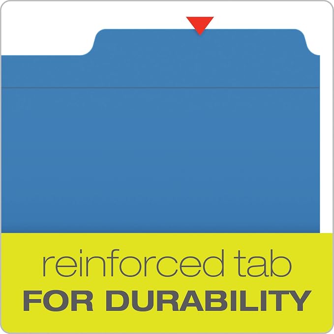 Pendaflex Fastener Folders, 2 Fasteners, Letter Size, Blue, 1/3 Cut Tabs in Left, Right, Center Positions, 50 per Box (22040GW) (Pack of 5)