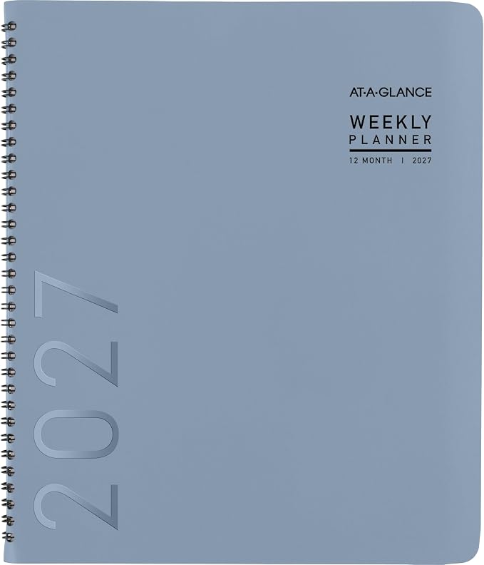 AT-A-GLANCE 2027 Planner, Monthly, 9" x 11", Contemporary, Slate Blue (70250X2027)
