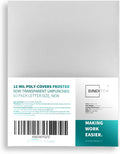Binditek 12 Mil Binding Covers, 8.5x11 Inches, Semi-Transparent, 50 Pack | 12 Mil Binding Covers, 8.5x11 Inches Letter Size, Lightly Textured Sand Finish, Square Corners, Unpunched