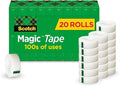 Scotch Magic Tape, Invisible, Home Office Supplies and Back to School Supplies for College and Classrooms, 20 Rolls (Pack of 6)