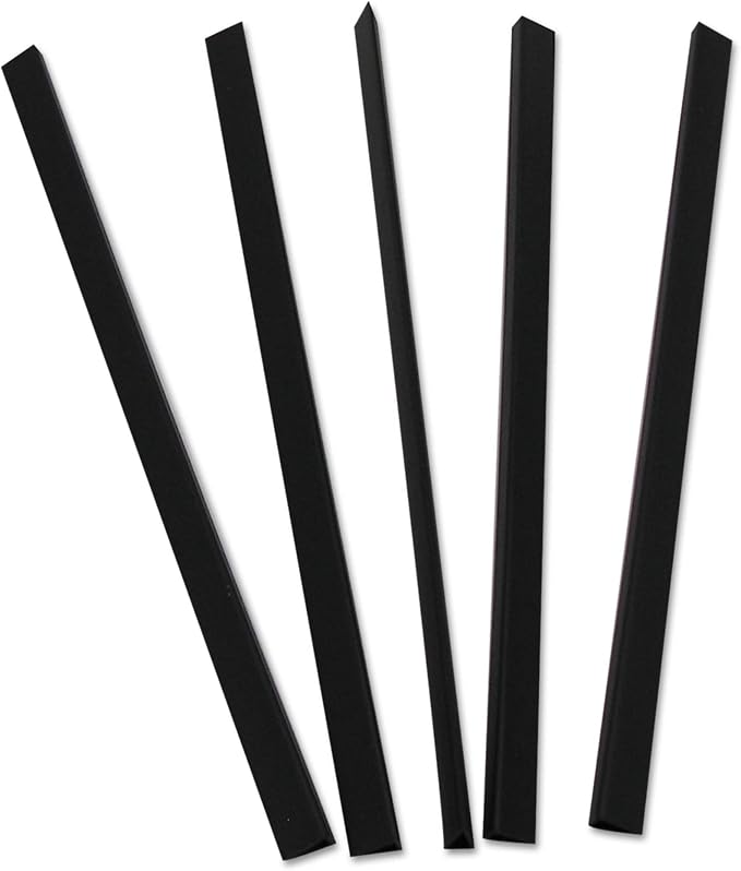 C-Line Slide 'N Grip Binding Bars, 40-Sheet Capacity, 11 x 0.25, Black, 100/Box