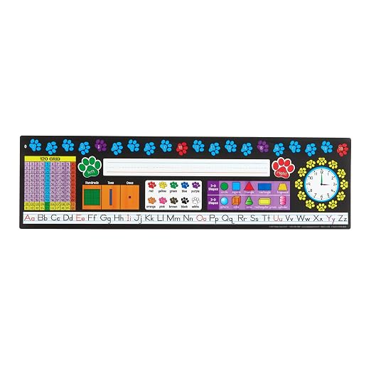 Really Good Stuff Paw Prints Vinyl Desktop Reference Nameplates, 24-Pack