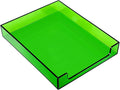 Paper Tray Acrylic File Organizer for Desk Letter Tray Desk Organizer Document Holder Sorter Storage for A4 Office Supplies Magazines, 13.8x10.6x2.4 Inches, Emerald Green