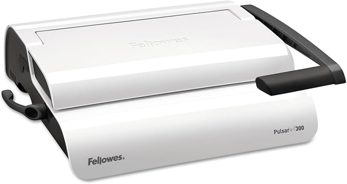 Fellowes Pulsar+ Comb Binding Machine, School Supplies & Classroom Organization Manual Binder, 20-Sheet Punch Capacity, Includes 10-Pack Starter Kit (5006801)
