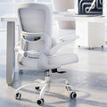 TRALT Office Chair - Ergonomic Desk Chair with Adjustable Lumbar Support, Mesh Computer Chair, Executive Chair for Home Office Comfortable Lumbar Support (1, White White)