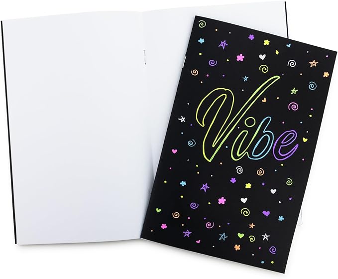 Hygloss Blank Books - Bulk 20 Pack – 5.5" x 8.5" A5 Black Paperback Blank Books for Kids to Write Stories, Doodle, Arts & Crafts – Plain Drawing Sketchbook, Unlined Journal, Notebook Without Lines