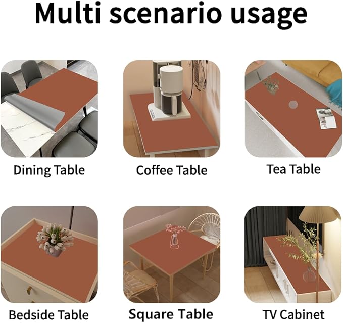 Zinkooat Dresser Top Cover - Can Be Used On Both Sides Waterproof and Easy to Clean Good Flatness Used for Dresser Table(Brown+Gray 10x44)