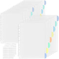 Binder Dividers & Sheet Protectors for 2/3/4 Ring Binder - 3 Sets of 24 Pack A4 Plastic Sleeves with 8 Tab Binder Sleeves, Clear Page Protectors for School, Home & Office Organization
