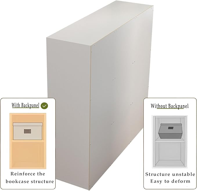 9-Cube Storage Shelf Bookcase, Warm White | Wooden 3-Tier Open Bookshelf, Fits 11×11" Bins, Vertical or Horizontal Use, Full Back Panels, For Home Office