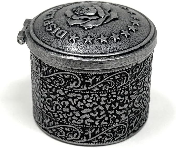 United States Postal Service Floral Metal Stamp Coil Dispenser (Holds a Roll of Forever Postage Stamps) Holder (Silver-TH-01)