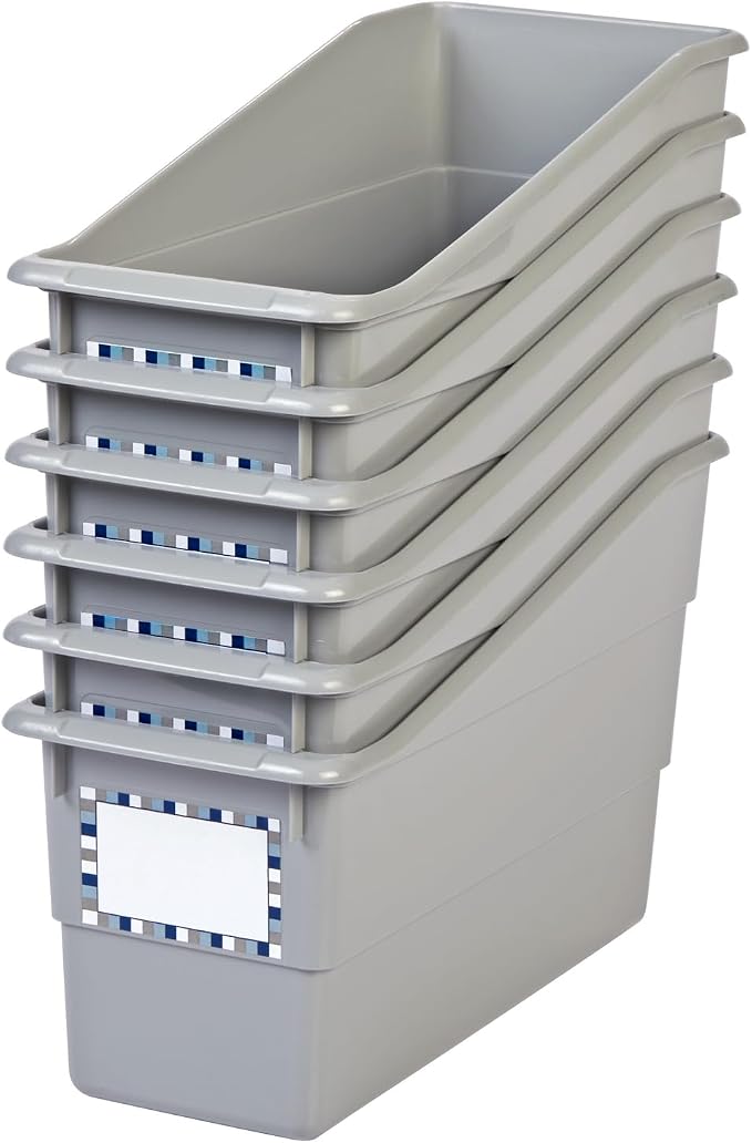 Really Good Stuff Durable Book & Binder Holder, 6-Pack, Pebble