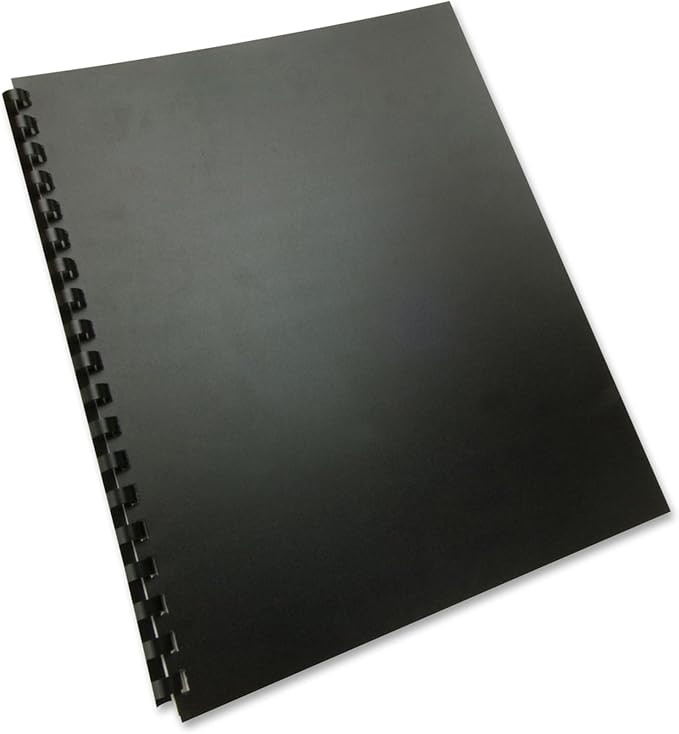 GBC Poly Binding Cover, 11"x8-1/2", 100% Recycled, Black, 25-Pack (25818)