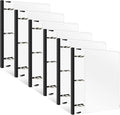 INFUN 1.5 Inch Telescoping 3 Ring Binder - 6PCS, Flexible Round Binder with Customizable Front Cover and Clear Catalog Pocket, 1.5Inch Rings, White – Perfect for School, Office & Home