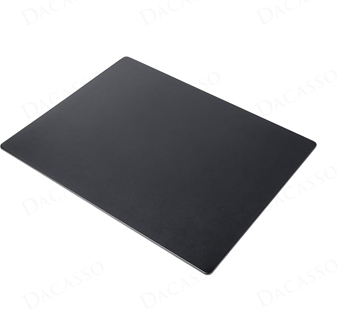 Dacasso Black Leather Desk Mat/Desk Protector/Gaming Pad/Mouse Pad/Desk Pad, 24 x 19, PR-1019