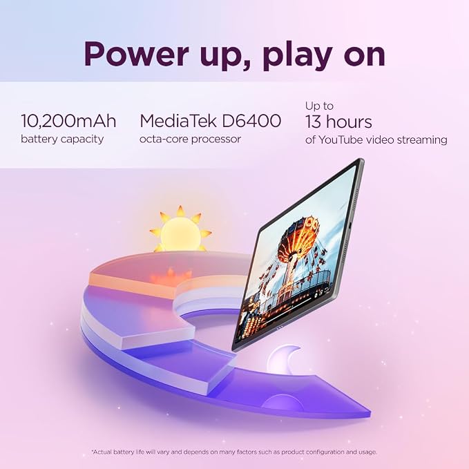 Lenovo Idea Tab Plus - Lightweight Tablet - 12.1″ 2.5K IPS Touchscreen Display - 90Hz - MediaTek Dimensity 6400-8GB Memory - 128GB Storage - Integrated Arm Mali-G57 MC2 - tab Pen & Folio case