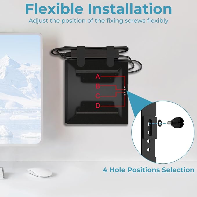 Mini PC Mount for HP, VESA Wall Under Desk Mount or Mount to a Monitor Arm for HP EliteDesk 800 G4 G3 G5 G9 EliteDesk 705 805, HP Pro Mini 400 260, HP ProDesk 400 405 600 Mini PC with Pen Holder