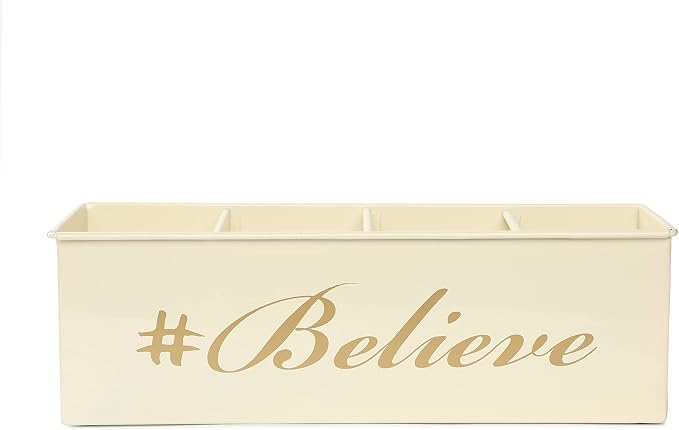DUDKI Home Present Desk Organiser 4 compartments Decorative Pen Pencil holder/Vanity Kit/Travel Box/Makeup Box/Cosmetic Box/Storage Box/knife Holder/Spoon Holder-Gift Office Desk Décor