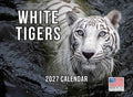 White Tiger Calendar 2027 Monthly Wall Calender 12 Month