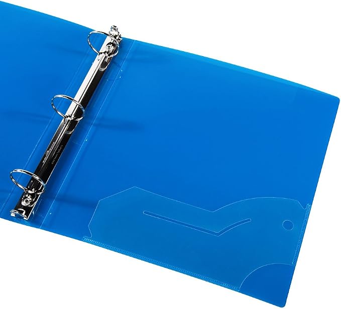 Filexec 3-Ring Binder, 1", Neon (50573-64970)- Blue, Hot Pink, Purple, Green (Pack of 48)