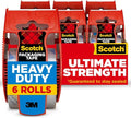 Scotch Heavy Duty Packing Tape, Clear | 1.88 in. x 22.2 yd. | For Shipping | 6 Rolls, Pack of 6